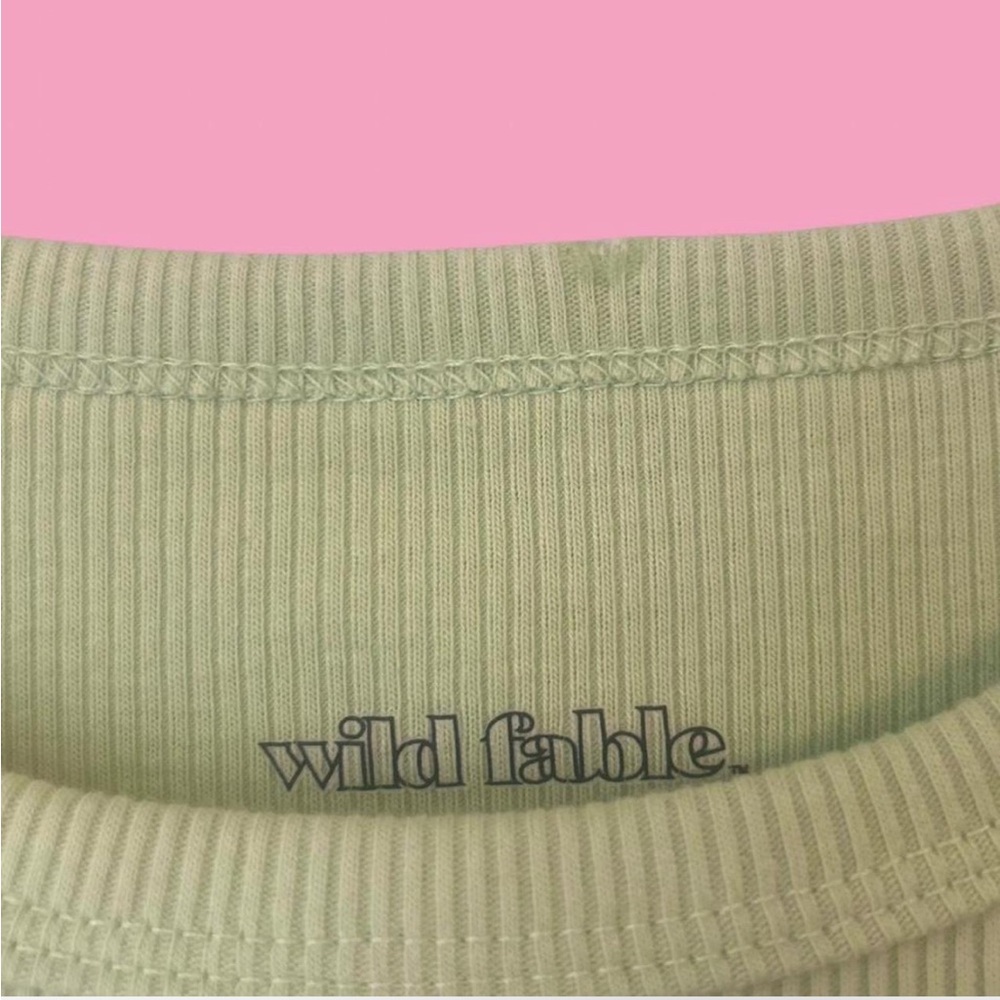 Handprinted Wild Fable Green Graphic Crop Tank Top - Picture 5 of 5